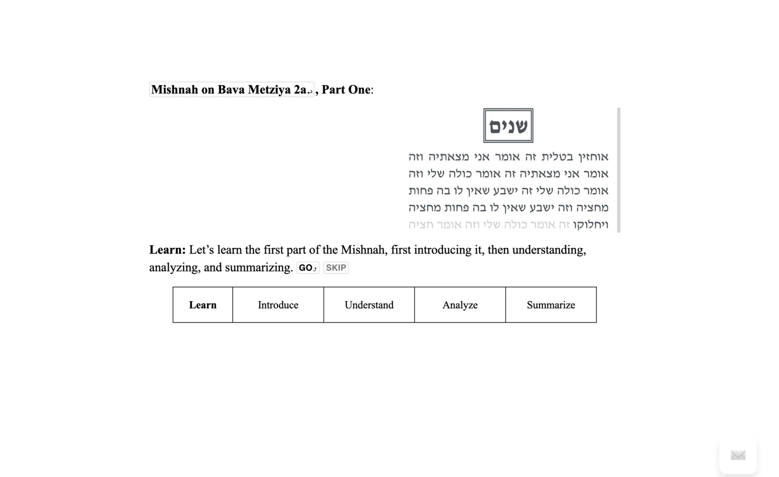 The Hisbonen lesson path showing Introduce, Understand, Analyze, and Summarize.