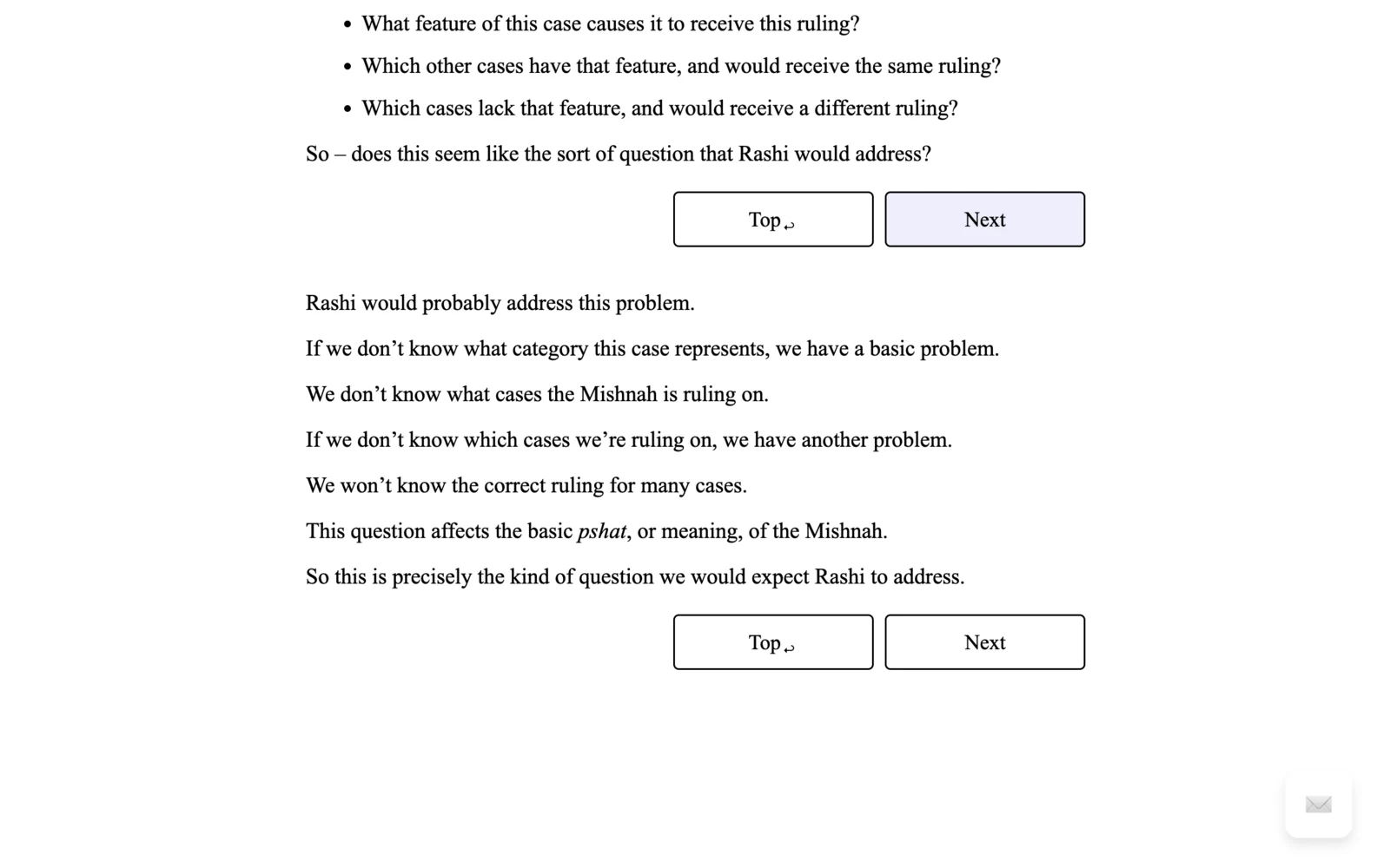 A Hisbonen Rashi lesson connecting the questions Rashi addresses to the basic meaning of the Mishnah.